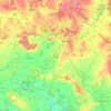 Mława County topographic map, elevation, terrain