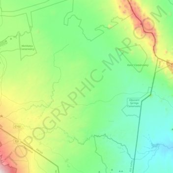 Kuku ward topographic map, elevation, terrain