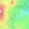 Tharaka-Nithi topographic map, elevation, terrain