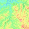Pompéu topographic map, elevation, terrain