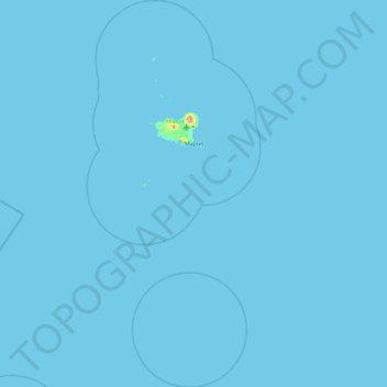 Mapun topographic map, elevation, terrain