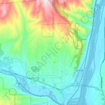 Sunnyslope topographic map, elevation, terrain