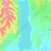 Lake Pukaki topographic map, elevation, terrain