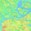 Stockholm topographic map, elevation, terrain