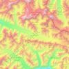Hispar Glacier topographic map, elevation, terrain