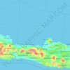 Central Java topographic map, elevation, terrain