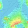 Cavite topographic map, elevation, terrain