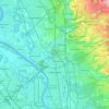 Leverkusen topographic map, elevation, terrain