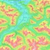 Reutte topographic map, elevation, terrain