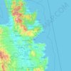 Surigao del Sur topographic map, elevation, terrain