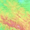 Bieszczady County topographic map, elevation, terrain