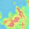 Northern Mindanao topographic map, elevation, terrain