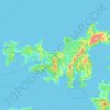 Waiheke Island topographic map, elevation, terrain