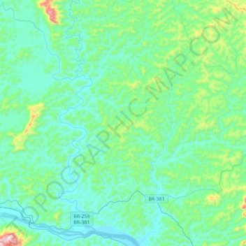 São Vítor topographic map, elevation, terrain