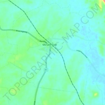 Miriam Vale topographic map, elevation, terrain