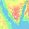 Sinaí del Sur topographic map, elevation, terrain