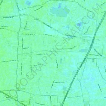 Lat Phrao District topographic map, elevation, terrain