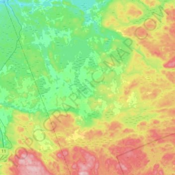 Chisholm Township topographic map, elevation, terrain