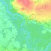 Lubiąż topographic map, elevation, terrain