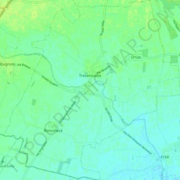 Trevenzuolo topographic map, elevation, terrain