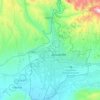 Dushanbe topographic map, elevation, terrain