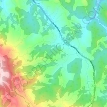Rucici topographic map, elevation, terrain