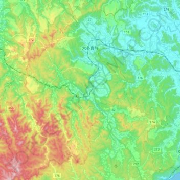 Otaki topographic map, elevation, terrain