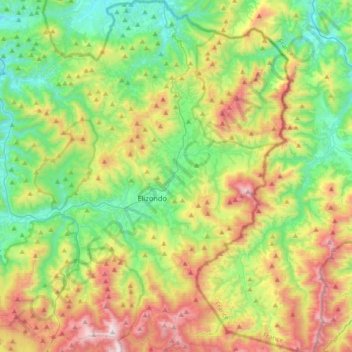 Baztan topographic map, elevation, terrain