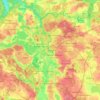 Olsztyn topographic map, elevation, terrain