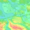 Ostróda topographic map, elevation, terrain