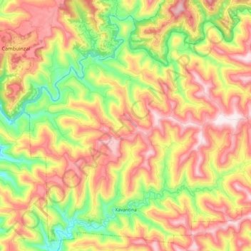 Xavantina topographic map, elevation, terrain