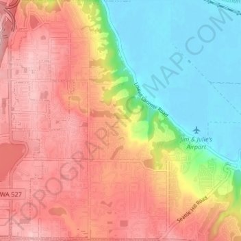 Eastmont topographic map, elevation, terrain