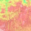 Olsztyn County topographic map, elevation, terrain
