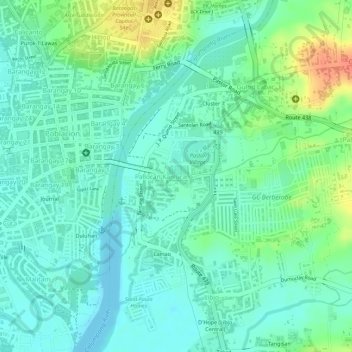 Pallocan West topographic map, elevation, terrain