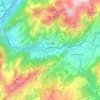 Rossinière topographic map, elevation, terrain