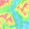 Torres del Paine topographic map, elevation, terrain