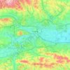Cracovie topographic map, elevation, terrain