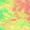 Górnośląsko-Zagłębiowska Metropolia topographic map, elevation, terrain
