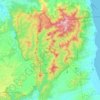 Hūnua Ranges topographic map, elevation, terrain