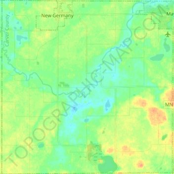 Camden Township topographic map, elevation, terrain