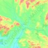 Gore District topographic map, elevation, terrain
