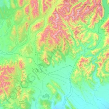Northern Community topographic map, elevation, terrain
