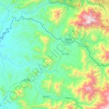 Suyo topographic map, elevation, terrain