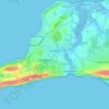 Freshwater topographic map, elevation, terrain