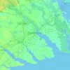 Pasquotank County topographic map, elevation, terrain