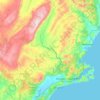 Dunedin City topographic map, elevation, terrain