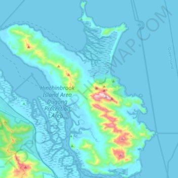 Hinchinbrook Island National Park topographic map, elevation, terrain