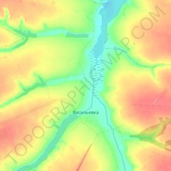 Васильевка topographic map, elevation, terrain