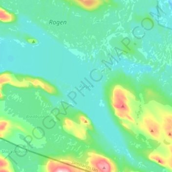 Rogen topographic map, elevation, terrain