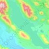 Lake Coleridge topographic map, elevation, terrain